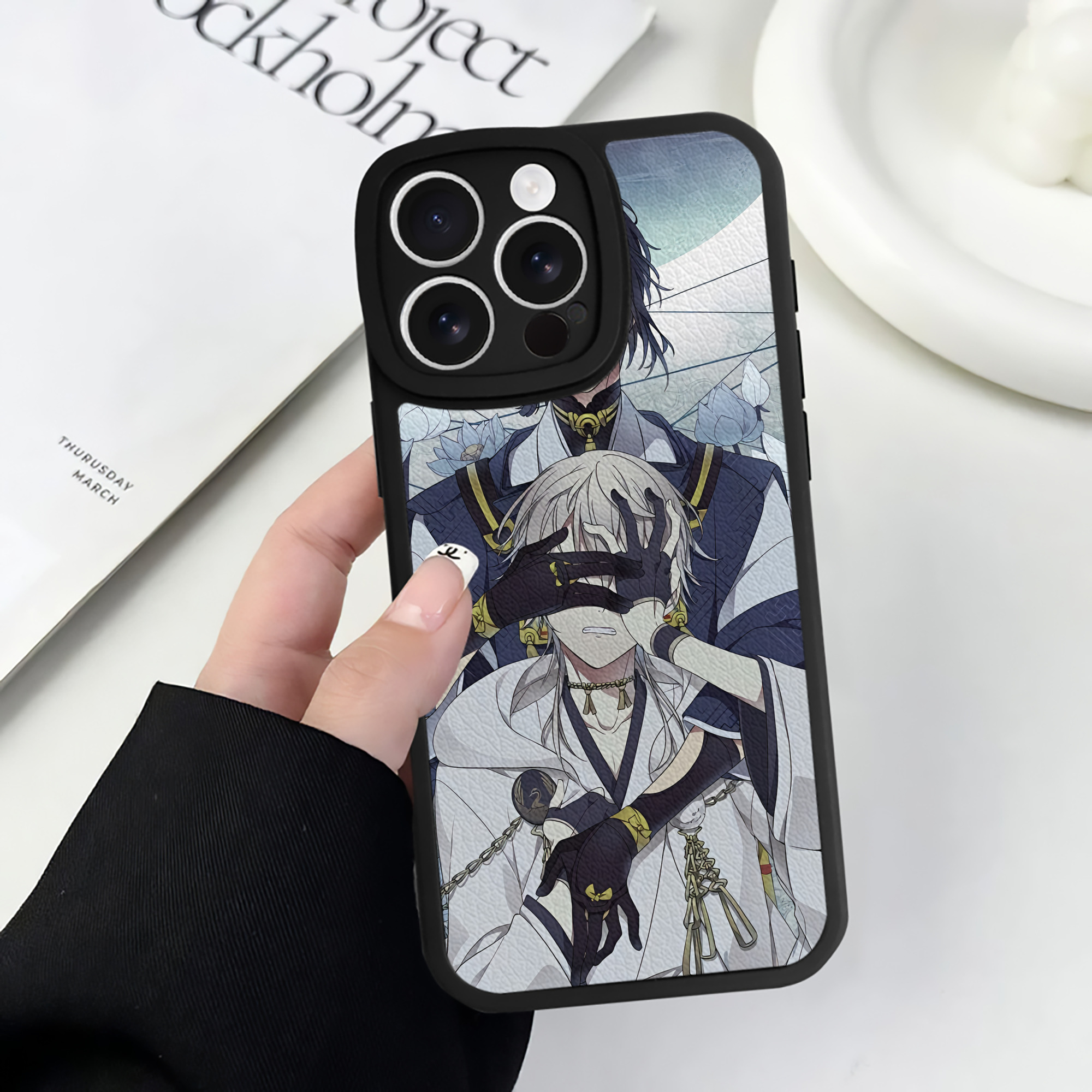 （画像用） 刀剣乱舞 Touken Ranbu 【iPhone 16シリーズ対応】シリコンスマホケース（レザー調） 材質：シリコン